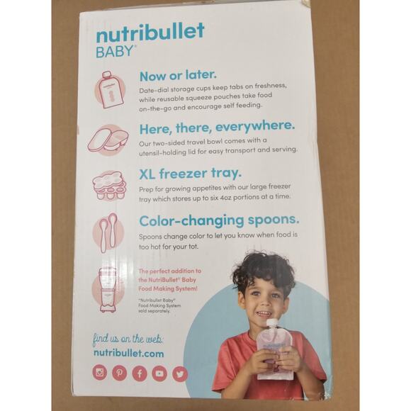 Nutribullet Baby & Toddler Meal Prep Kit *New Sealed* Food Storage Accessories - Picture 6 of 11